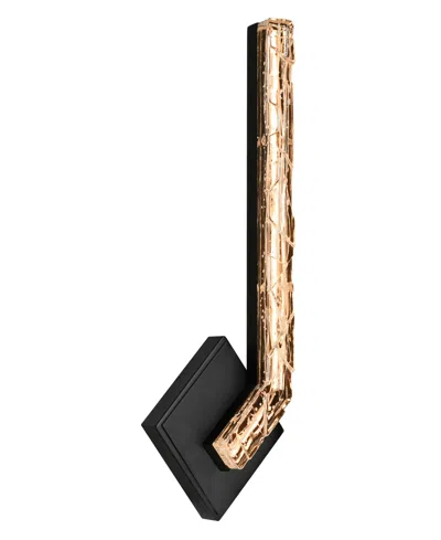 Cwi Lighting Contour 19" Metal Outdoor Sconce In Black
