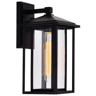 Cwi Lighting Crawford 1 Light 7in Black Outdoor Wall Light