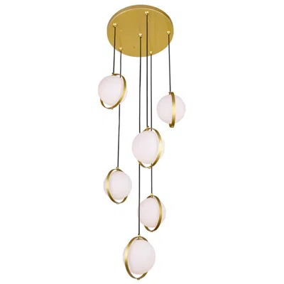 Cwi Lighting Da Vinci 6 Light 24in Brass Multi Light Pendant