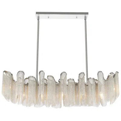 Cwi Lighting Daisy 7 Light 47in Chrome Down Chandelier