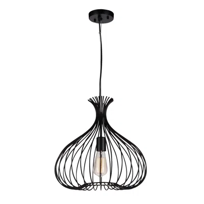 Cwi Lighting Darleen 1 Light Down Pendant With Black Finish
