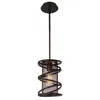 Cwi Lighting Darya 1 Light Down Mini Pendant With Brown Finish