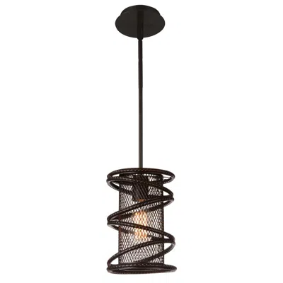 Cwi Lighting Darya 1 Light Down Mini Pendant With Brown Finish