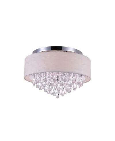 Cwi Lighting Dash 4 Light Flush Mount In White