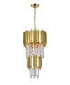 Cwi Lighting Deco 4 Light Down Mini Chandelier In Gold