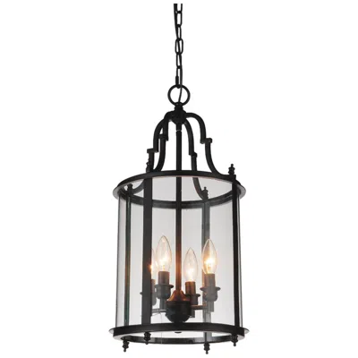 Cwi Lighting Desire 4 Light Oil Rubbed Bronze Drum Shade Mini Pendant