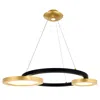 Cwi Lighting Deux Lunes Led Chandelier With Sun Gold & Black Finish Lumens 832