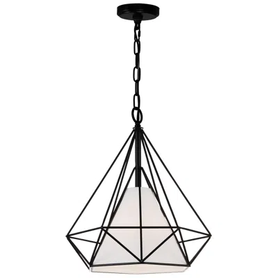 Cwi Lighting Diamond 1 Light 18in Black Down Pendant