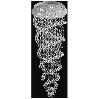 Cwi Lighting Double Spiral 6 Light 20in Chrome Flush Mount