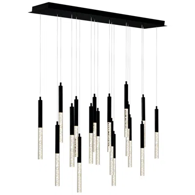 Cwi Lighting Dragonswatch Integrated Led 48in 18 Pendant Black Chandelier