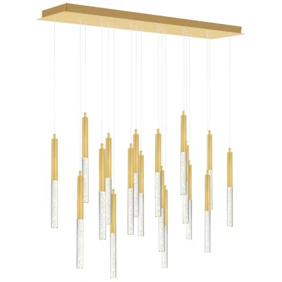 Cwi Lighting Dragonswatch Integrated Led 48in 18 Pendant Satin Gold Chandelier