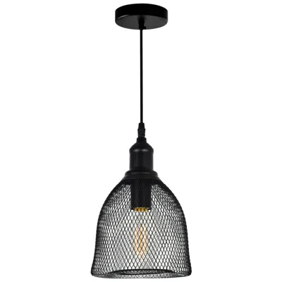 Cwi Lighting Drea 1 Light Black Down Mini Pendant