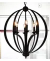 Cwi Lighting Drift 6 Light Chandelier In Black