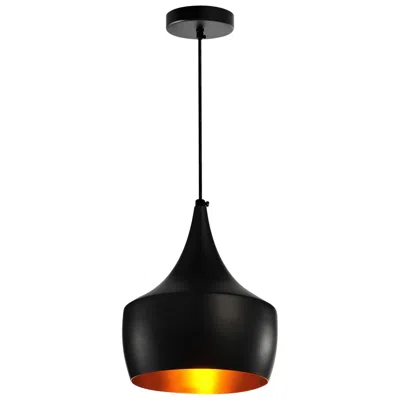 Cwi Lighting Dynamic 1 Light 10in Black Down Mini Pendant