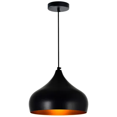Cwi Lighting Dynamic 1 Light 9in Black Down Pendant