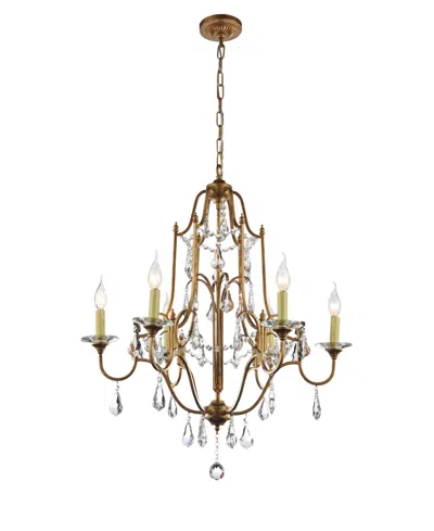 Cwi Lighting Electra 6 Light Chandelier In Bronze