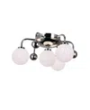 Cwi Lighting Element 4 Light Flush Mount In Chrome