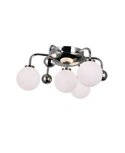 Cwi Lighting Element 4 Light Flush Mount In Chrome