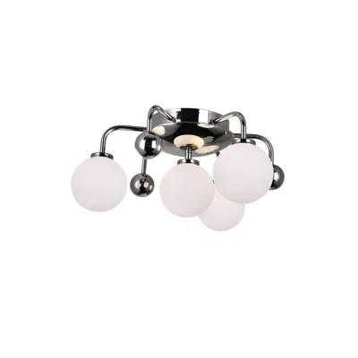 Cwi Lighting Element 4 Light Flush Mount With Polished Nickel Finish