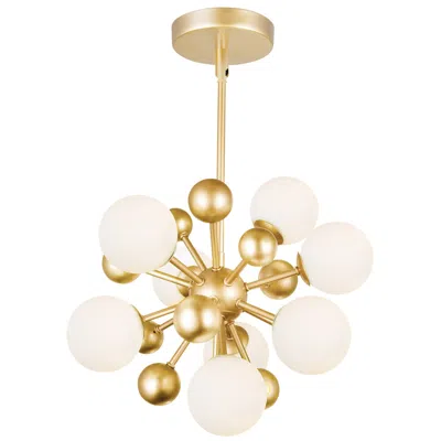 Cwi Lighting Element 8 Light 16in Sun Gold Chandelier