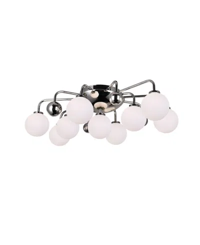 Cwi Lighting Element 9 Light Flush Mount In Chrome