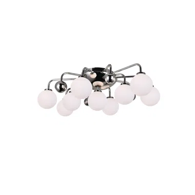 Cwi Lighting Element 9 Light Flush Mount With Polished Nickel Finish