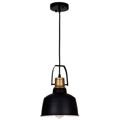 Cwi Lighting Elisa 1 Light 9in Black Down Pendant
