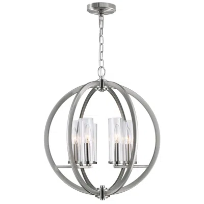 Cwi Lighting Elton 6 Light Chandelier With Satin Nickel Finish