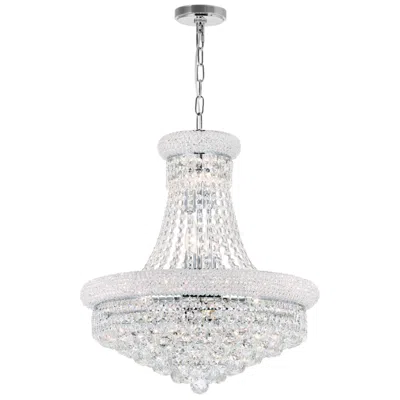 Cwi Lighting Empire 14 Light 20in Chrome Down Chandelier With Crystals