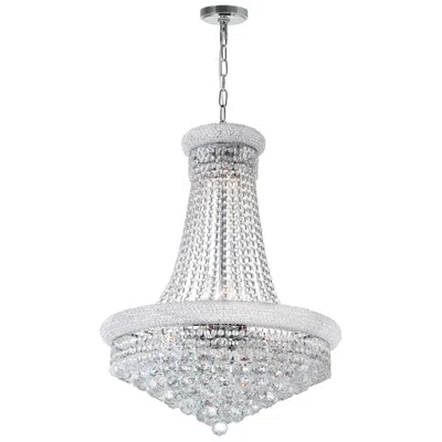 Cwi Lighting Empire 17 Light 24in Chrome Down Chandelier With Crystals
