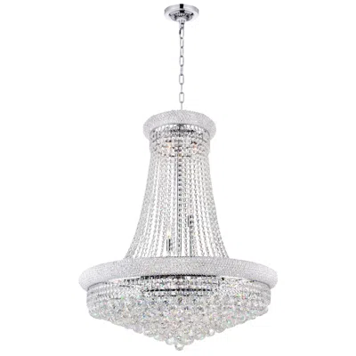 Cwi Lighting Empire 19 Light 32in Chrome Down Chandelier With Crystals