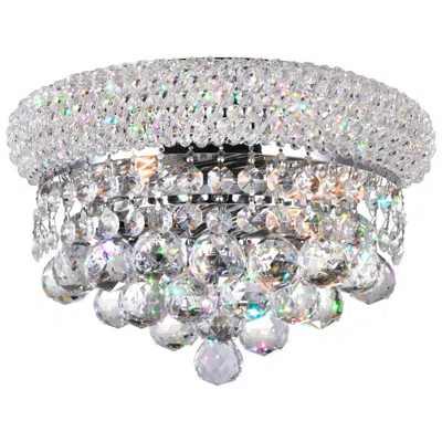 Cwi Lighting Empire 2 Light 12in Chrome Wall Sconce With Crystals