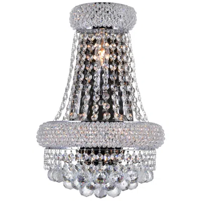 Cwi Lighting Empire 3 Light 12in Chrome Wall Sconce With Crystals