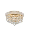 Cwi Lighting Empire 3 Light Flush Mount In Gold