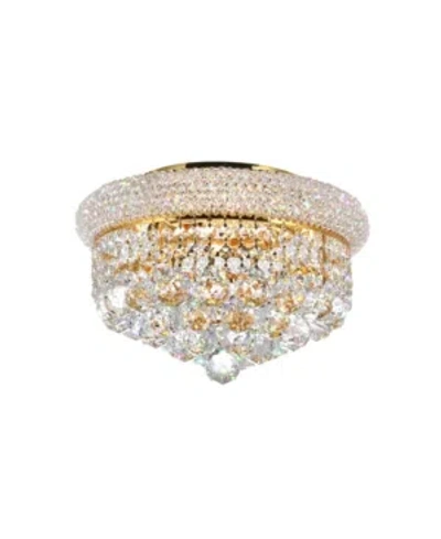 Cwi Lighting Empire 3 Light Flush Mount In Gold