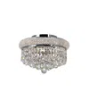 Cwi Lighting Empire 4 Light Flush Mount In Chrome