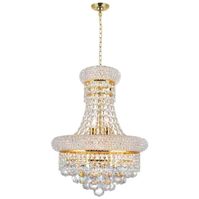 Cwi Lighting Empire 6 Light 14in Gold Chandelier With Crystals