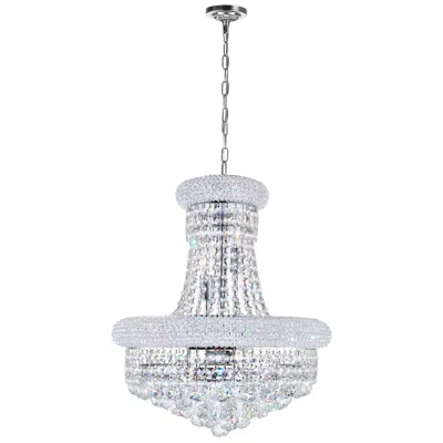 Cwi Lighting Empire 8 Light 18in Chrome Down Chandelier With Crystals