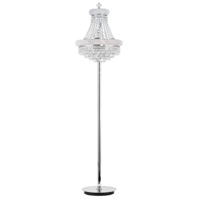 Cwi Lighting Empire 8 Light 18in Chrome Floor Lamp With Crystals