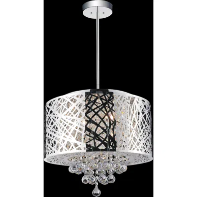 Cwi Lighting Eternity 6 Light Drum Shade Chandelier With Chrome Finish