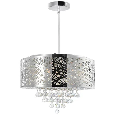 Cwi Lighting Eternity 9 Light 22in Chrome Drum Shade Chandelier