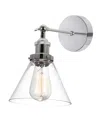 Cwi Lighting Eustis 1 Light Wall Sconce In Polished Nickel