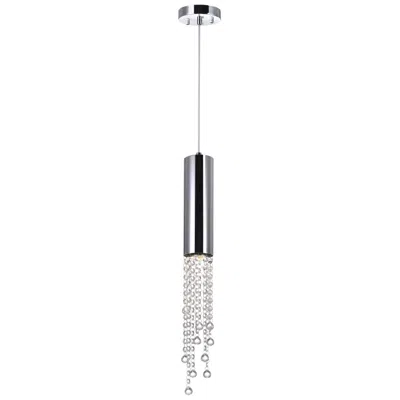 Cwi Lighting Extended 1 Light 5in Chrome Down Mini Pendant