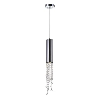 Cwi Lighting Extended 1 Light Down Mini Pendant With Chrome Finish
