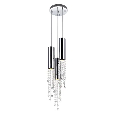 Cwi Lighting Extended 3 Light Down Mini Pendant With Chrome Finish