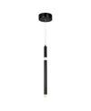 Cwi Lighting Flute 1 Light Led Pendant In Black