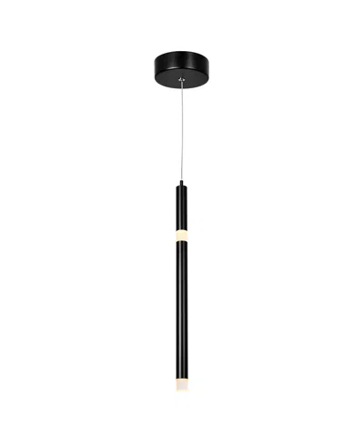 Cwi Lighting Flute 1 Light Led Pendant In Black