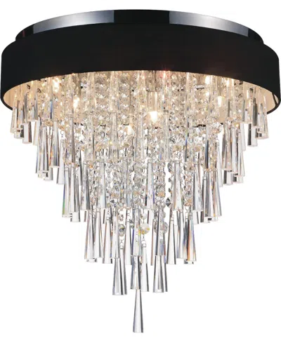 Cwi Lighting Franca 8 Light Flush Mount In Black