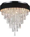 Cwi Lighting Franca 8 Light Flush Mount In Chrome