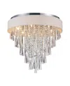 Cwi Lighting Franca 8 Light Flush Mount In White